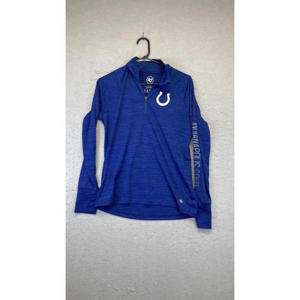 Indianapolis Colts Shirt Mens‎ Small Blue NFL Football Quarter Zip Performance